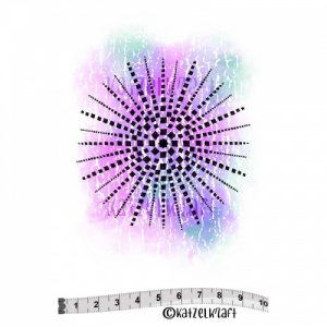 Katzelkraft Unmounted Rubber Stamp - Background Halftones Star - SOLO154