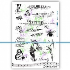 Katzelkraft Unmounted Rubber Stamp Set - Flowers and Nature - KTZ274