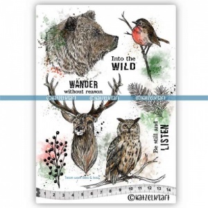 Katzelkraft Unmounted Rubber Stamp Set - Into the Wild - KTZ281