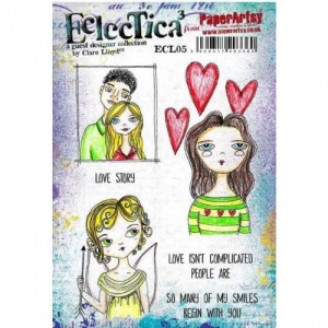 PaperArtsy Cling Mounted Stamp Set - Eclectica³ - Clare Lloyd - ECL05