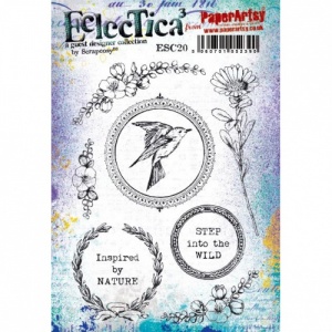 PaperArtsy Cling Mounted Stamp Set - Eclectica³ - Scrapcosy - ESC20