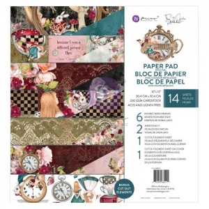 Prima Marketing 12in x 12in Double-Sided Paper Pad - Lost in Wonderland