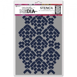 Dina Wakley Media Stencil - Mosaic Cobblestone