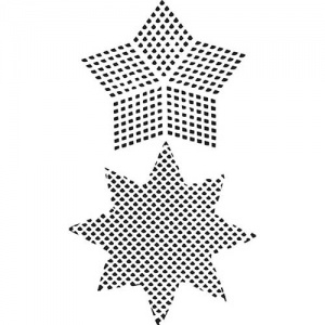 Dina Wakley Media Stencil - Plastic Canvas Stars