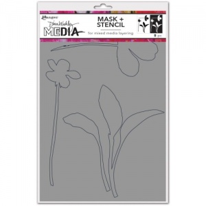 Dina Wakley Media Mask + Stencil - Sprouts