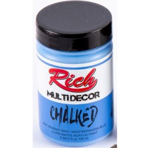 Rich Hobby Chalked Paint - Mediterranean Blue