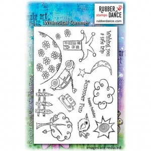 Rubber Dance Unmounted Stamp Set - Whimsical Summer