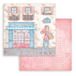 Stamperia Double Sided 12in x 12in Cardstock - Oh La La - Patisserie - SBB926