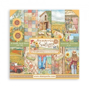 Stamperia Double Sided 12in x 12in Paper Pad - Sunflower Art - SBBL135