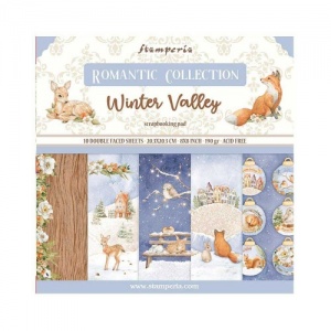Stamperia Double Sided 8in x 8in Paper Pad - Winter Valley - SBBS88