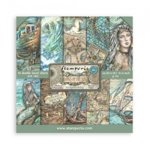 Stamperia Double Sided 8in x 8in Paper Pad - Songs of the Sea - SBBS90