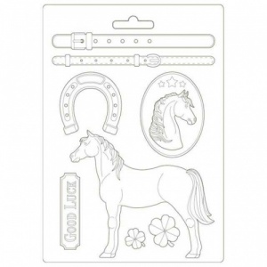 Stamperia A4 Soft Mould - Romantic Horses - K3PTA4500