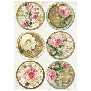 Stamperia A4 Rice Paper - Precious - Rounds - DFSA4828