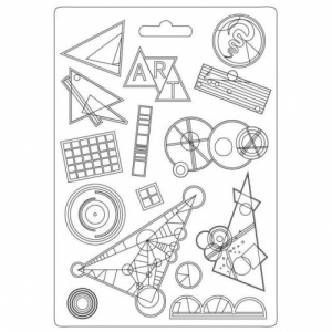 Stamperia A5 Soft Mould - Bauhaus - Textile Kandinsky Rhythm - K3PTA5630