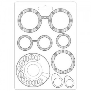 Stamperia A5 Soft Mould - Lady Vagabond Lifestyle - Goggles - K3PTA5602