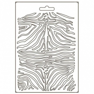 Stamperia A5 Soft Mould - Savana - Zebra Pattern - K3PTA5617