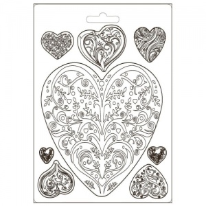 Stamperia A5 Soft Mould - You and Me - Hearts - K3PTA5622