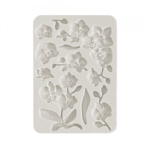 Stamperia A5 Silicone Mould - Orchids And Cats - Orchids - KACMA521
