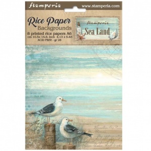 Stamperia A6 Rice Paper Backgrounds - Sea Land - DFSAK6019