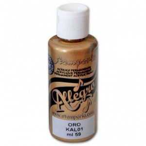 Stamperia Allegro Acrylic Paint - Gold Metallic