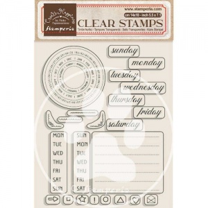 Stamperia Acrylic Stamp Set - Create Happiness Christmas Plus - Christmas Weekly Planner - WTK179