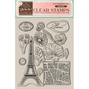 Stamperia Acrylic Stamp Set - Oh La La - Tour Eiffel - WTK174