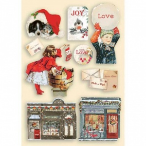 Stamperia Coloured Wooden Shapes - Romantic Christmas - KLSP107