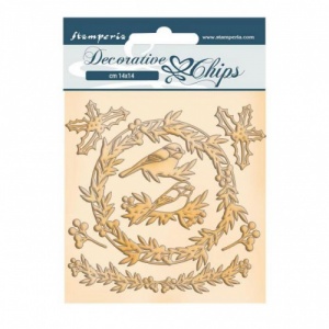 Stamperia Decorative Chips - Christmas Garland - SCB101