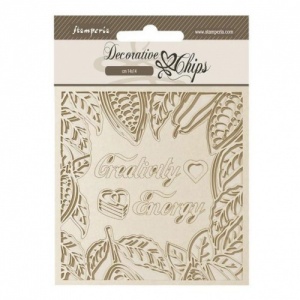 Stamperia Decorative Chips - Coffee and Chocolate - Creativity Energy - SCB196