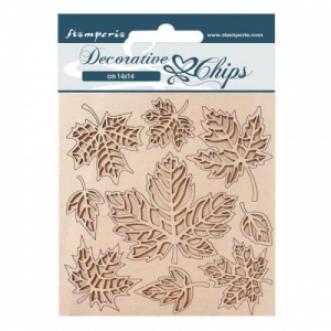 Stamperia Decorative Chips - Magic Forest - Leaves - SCB160