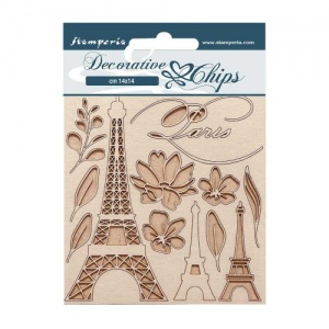 Stamperia Decorative Chips - Oh La La - Tour Eiffel - SCB165