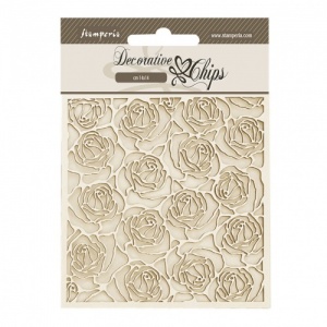 Stamperia Decorative Chips - Romance Forever - Pattern - SCB201