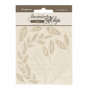 Stamperia Decorative Chips - Secret Diary - Leaves Pattern - SCB212