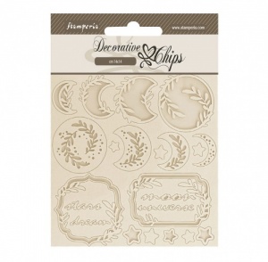 Stamperia Decorative Chips - Secret Diary - Moon - SCB216