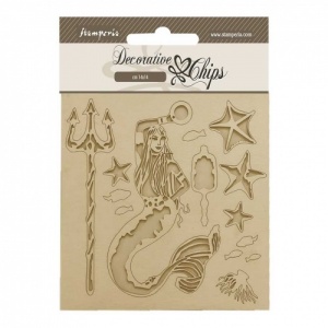 Stamperia Decorative Chips - Songs of the Sea - Mermaid - SCB182