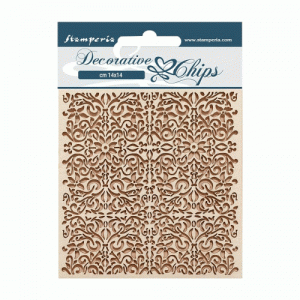 Stamperia Decorative Chips - Vintage Library - Pattern - SCB164