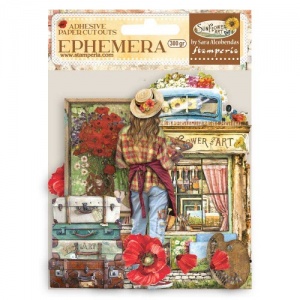 Stamperia Ephemera - Sunflower Art - Elements and Poppies - DFLCT19