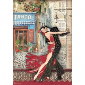 Stamperia A4 Rice Paper - Desire - Tango - DFSA4717