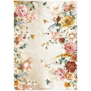Stamperia A4 Rice Paper - Garden of Promises - Flowers - DFSA4691