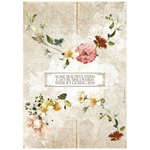 Stamperia A4 Rice Paper - Garden of Promises - Garlands - DFSA4690