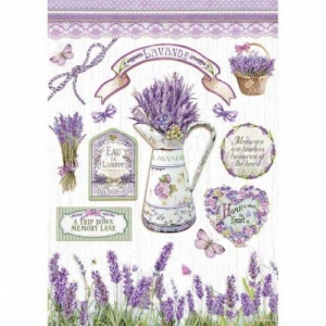 Stamperia A4 Rice Paper - Lavender - DFSA4622