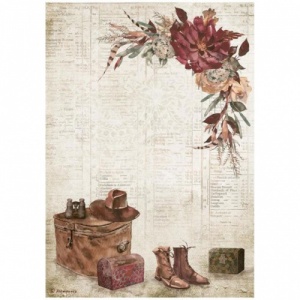 Stamperia A4 Rice Paper - Our Way - Country Elements - DFSA4714