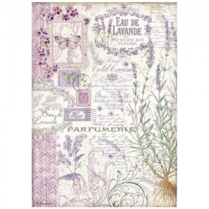 Stamperia A4 Rice Paper - Provence - Eau de Lavande - DFSA4674