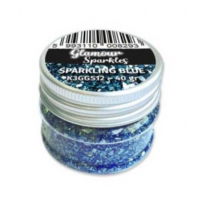 Stamperia Glamour Sparkles - Sparkling Blue