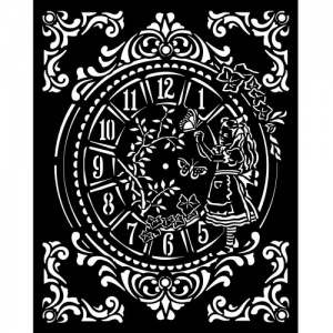 Stamperia Stencil - Alice Clock - KSTD090