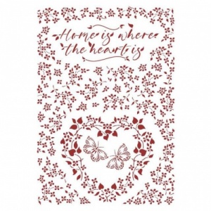 Stamperia Stencil - Provence - Home is Where the Heart Is - KSG490