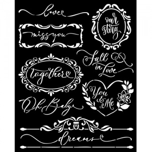 Stamperia Stencil - Romance Forever - Plates - KSTD154