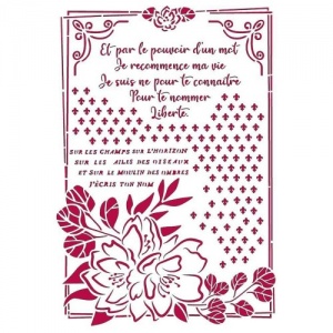 Stamperia Stencil - Romantic Journal - Flower with Frame