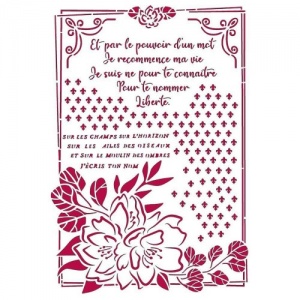 Stamperia Stencil - Romantic Journal - Flower with Frame