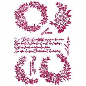 Stamperia Stencil - Romantic Journal - Garlands Love
